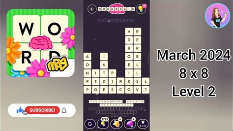 Wordbrain 8X8 Puzzles Answers .
